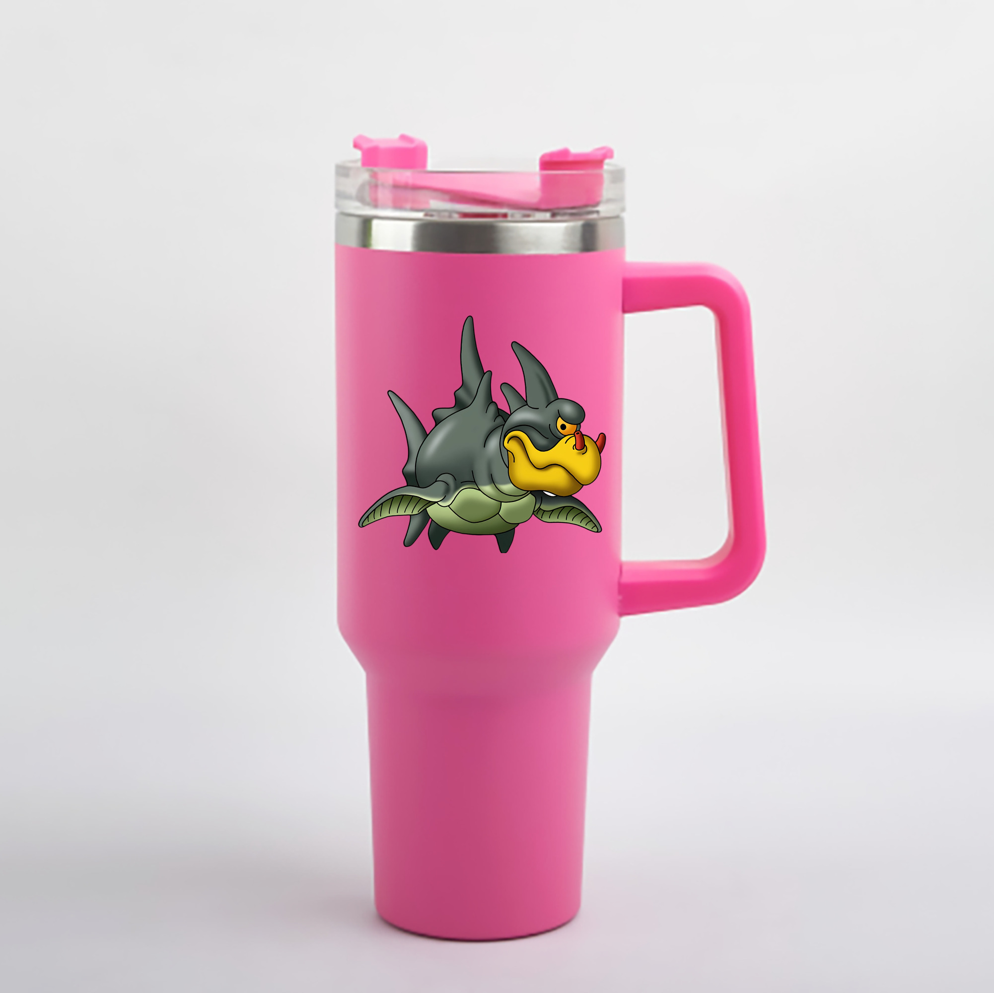 （画像用） ドラゴンクエスト Doragon Kuesuto Dragon Quest 1200mL車用タンブラー - クリスタルステッカー（プラスチックストロー付き）